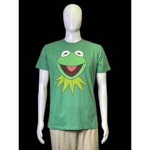 Disney The Muppet Kermit the Frog Green Graphic Retro T-Shirt Men's Sz M